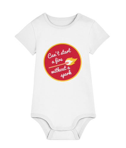 Can't start a fire without a spark baby grow