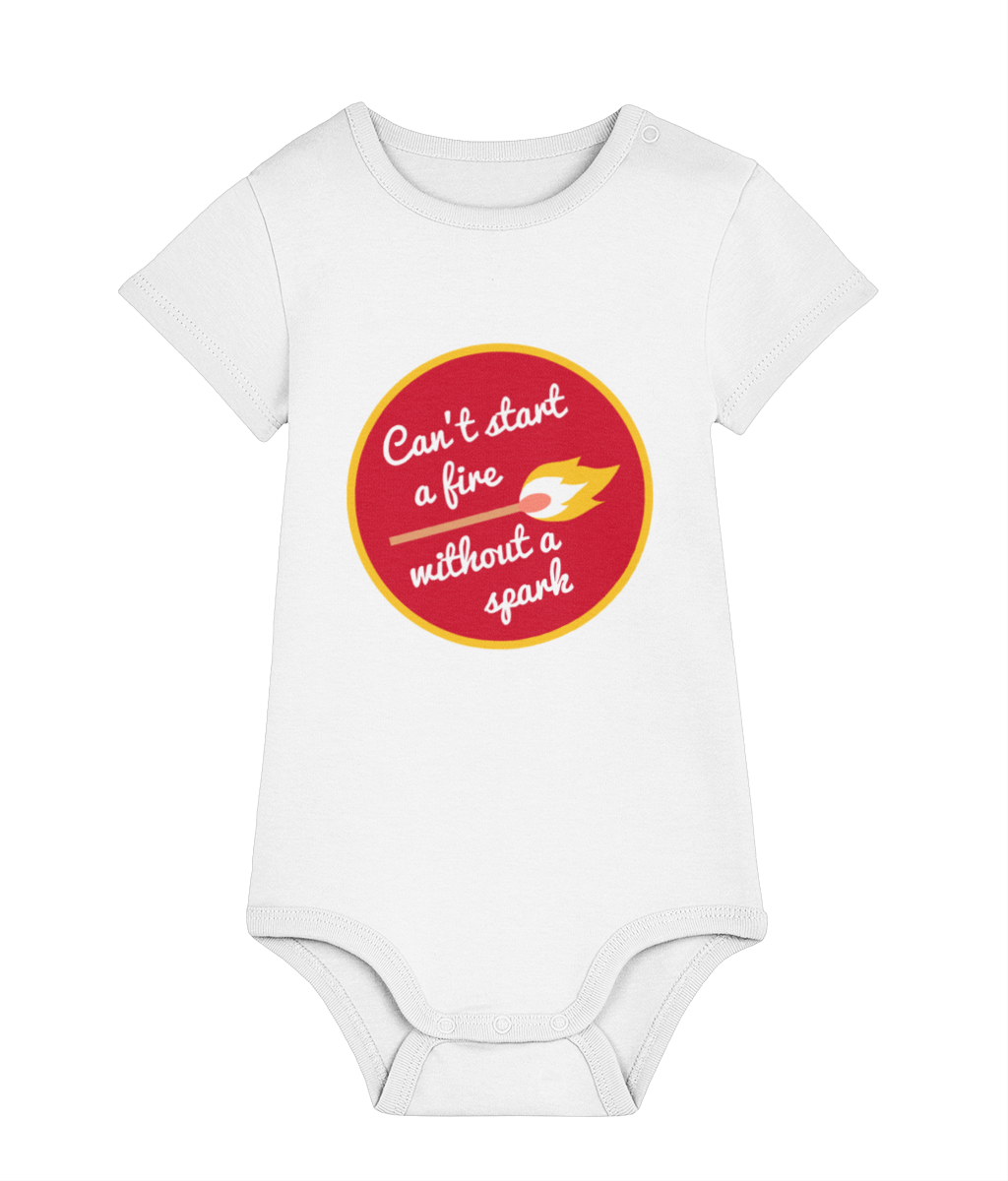 Can't start a fire without a spark baby grow