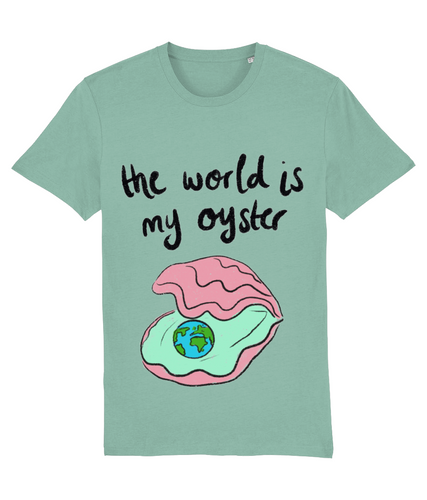 The world is my oyster t shirt - adults'