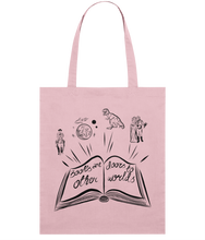 Load image into Gallery viewer, &#39;Books are doors to other worlds&#39; organic cotton tote bag