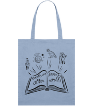 Load image into Gallery viewer, &#39;Books are doors to other worlds&#39; organic cotton tote bag