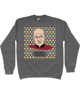 Jean Luc Picard Star Trek Christmas jumper - kids'