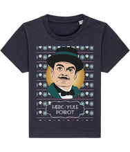 Load image into Gallery viewer, Herc-Yule Poirot Christmas t shirt - baby &amp; toddler