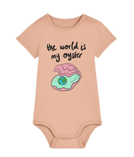 Load image into Gallery viewer, The world is my oyster baby grow
