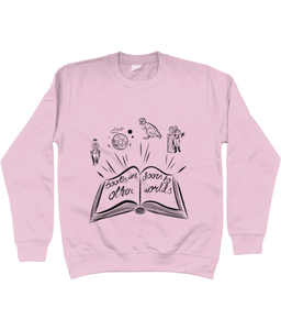 'Books are doors to other worlds' jumper - adults'