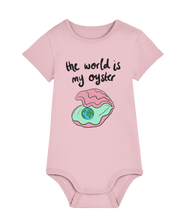 Load image into Gallery viewer, The world is my oyster baby grow