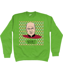 Jean Luc Picard Star Trek Christmas jumper - kids'