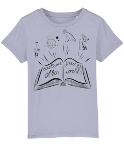 'Books are doors to other worlds' kid's t shirt