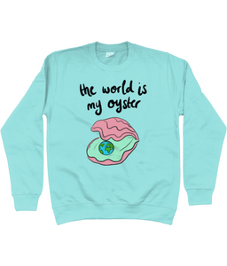 The world is my oyster jumper - kids'