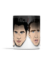 Load image into Gallery viewer, Face / Off Colour Changing Mug (black)
