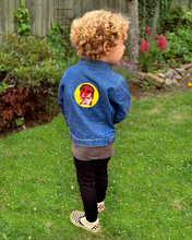 Load image into Gallery viewer, David Bowie embroidered baby and kids denim jacket (sizes from 3 months up to 3 years)