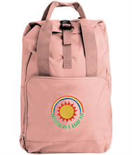 Load image into Gallery viewer, Sunshine on a rainy day embroidered backpack