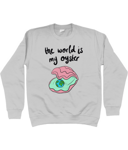 The world is my oyster jumper - kids'