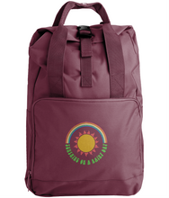 Load image into Gallery viewer, Sunshine on a rainy day embroidered backpack