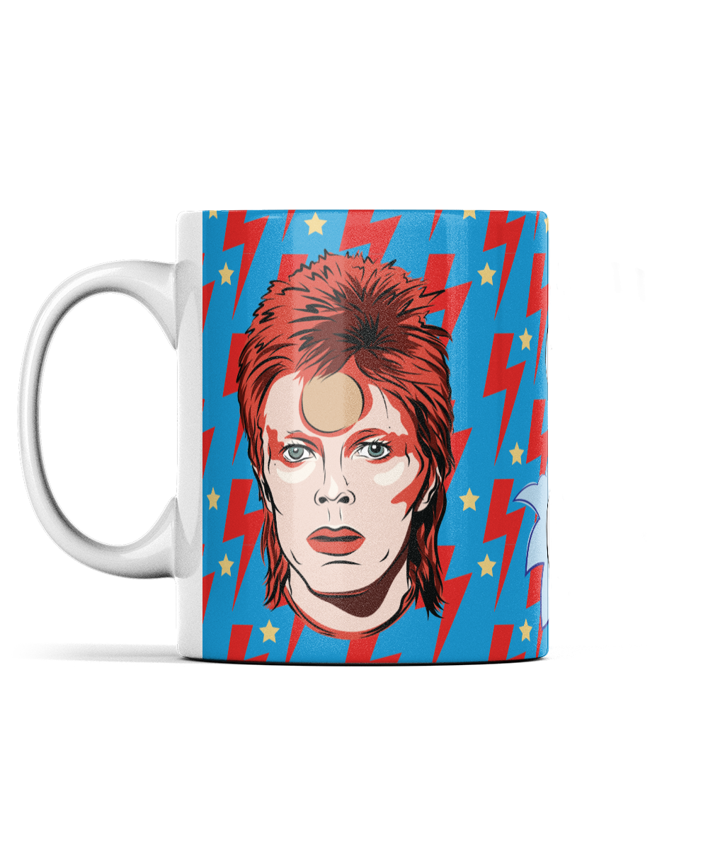 Faces of Bowie mug