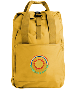 Sunshine on a rainy day embroidered backpack